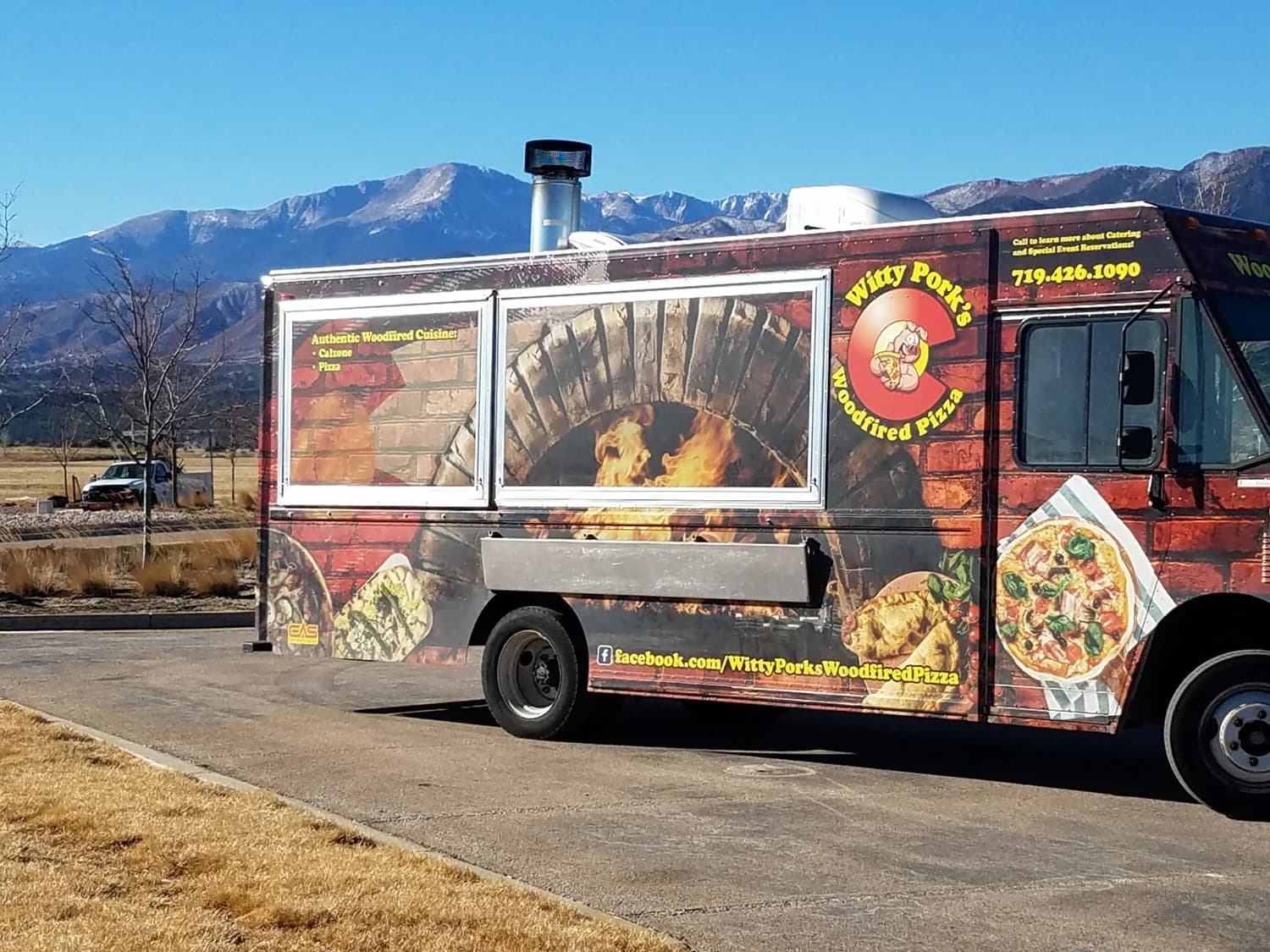 Wood-fired pizza fresh from the oven